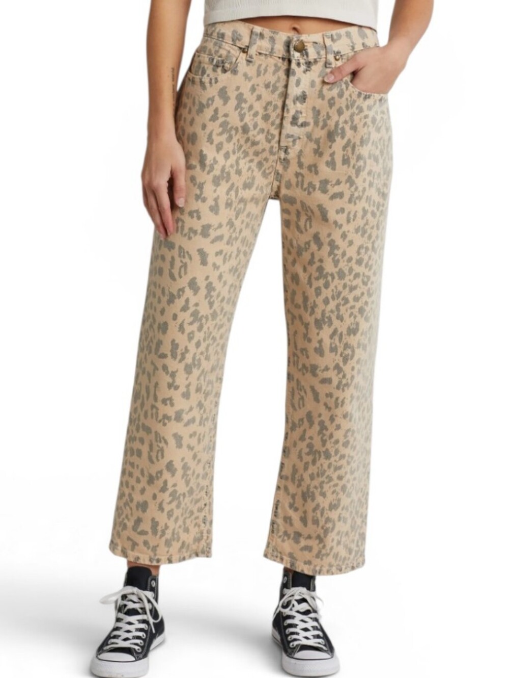 THE GREAT The Wayne Leopard Animal Print Pants 28